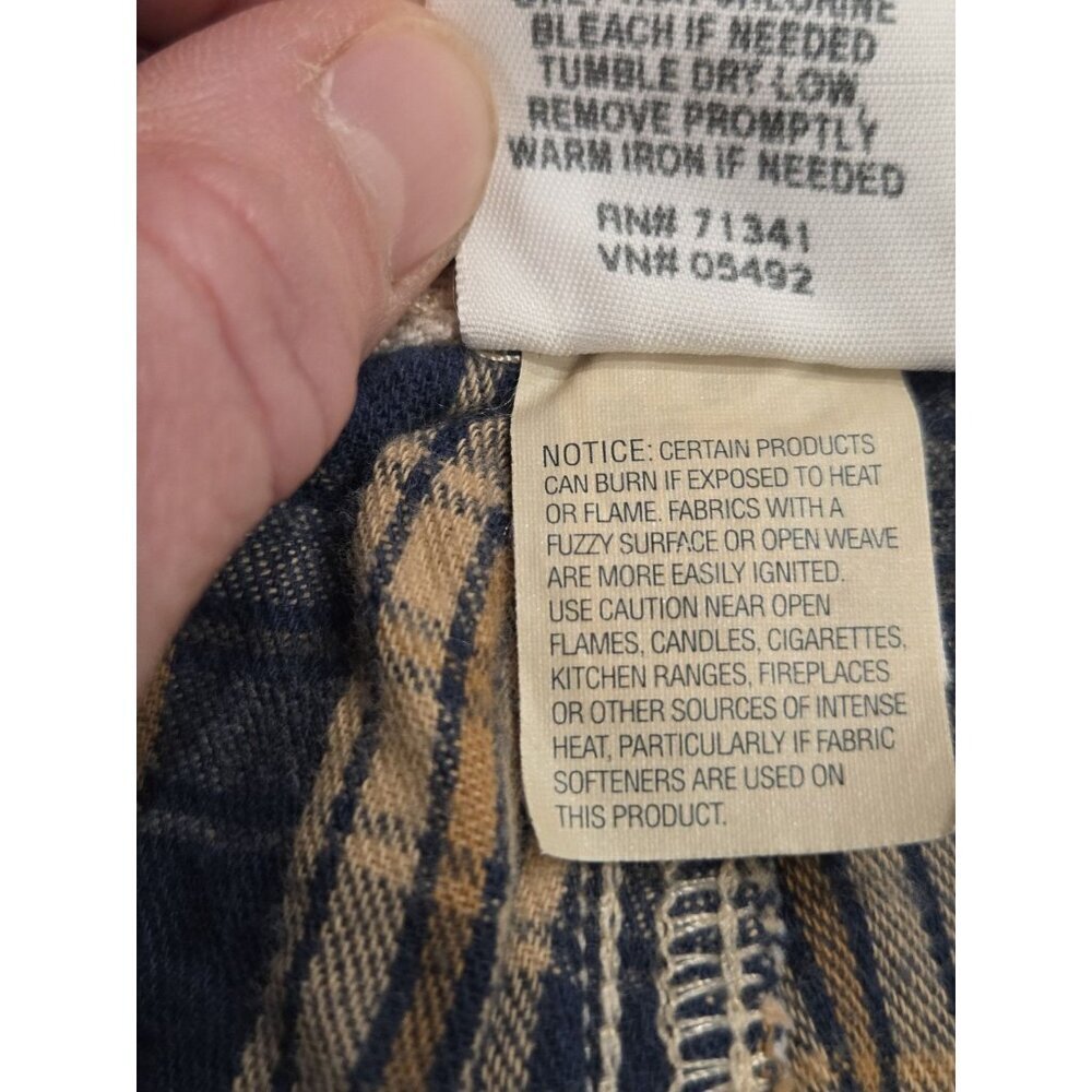 L.L.Bean Tan Flannel Lined Jeans Mens 42x29 Khaki Classic Fit Workwear Outdoor - Picture 9 of 14
